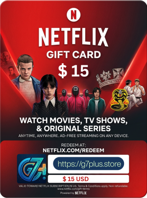 Netflix 15 USD Gift Card